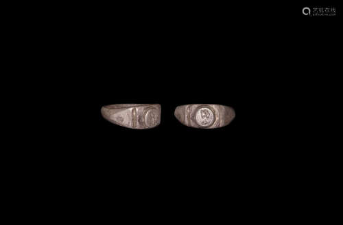 Roman Silver Ring with Bust