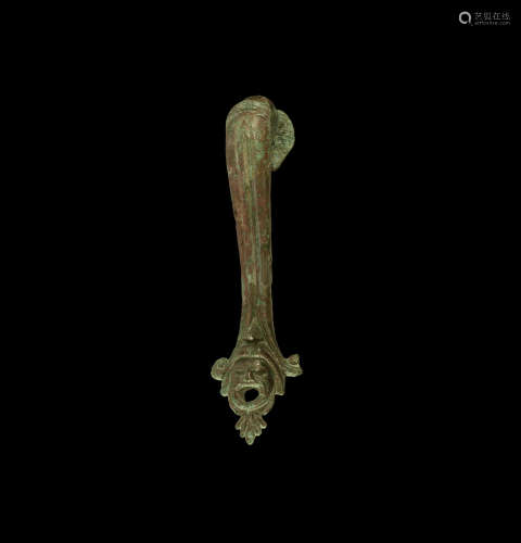 Roman Handle with Theatre Mask