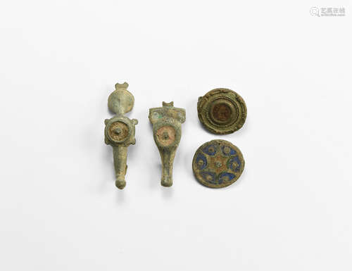 Roman Enamelled Brooch Group