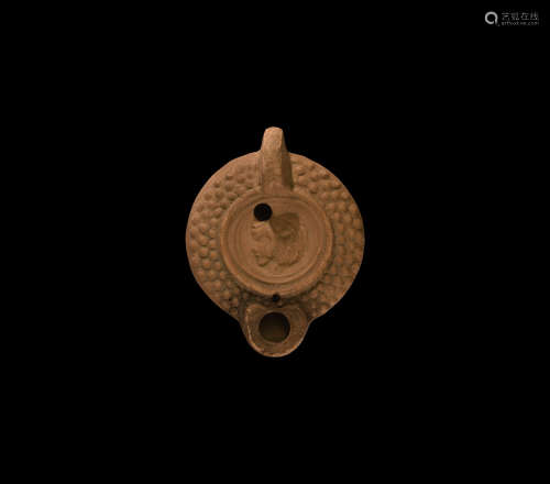 Roman Oil Lamp with Hercules