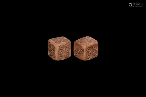 Roman Bone Dice Pair