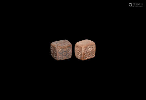 Roman Bone Dice Pair