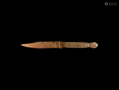 Roman Bronze Handled Knife