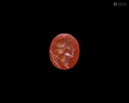 Roman Gemstone with Bust of Diana
