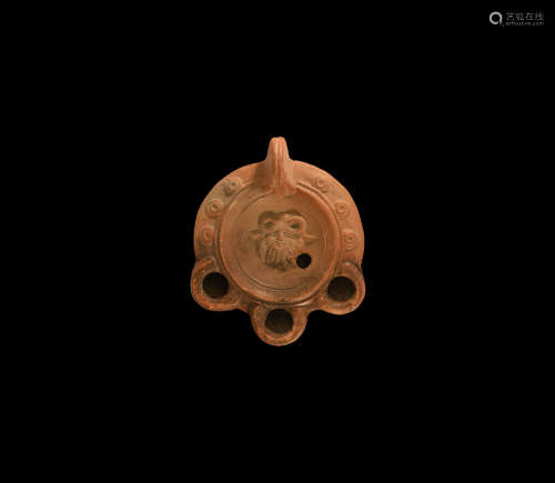 Roman Oil Lamp with Head of Pan