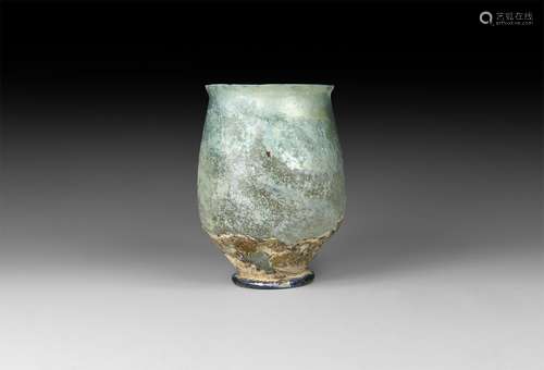 Roman Pale Blue Glass Cup