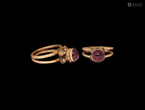 Roman Gold Ring with Garnet