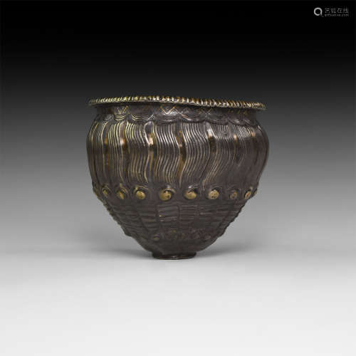 Western Asiatic Silver Bactrian Repoussé Cup