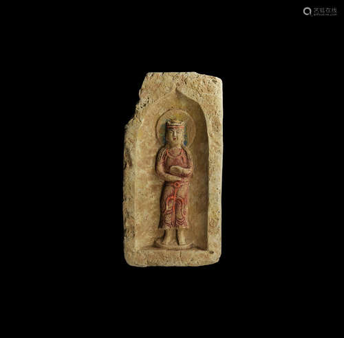 Chinese Brick with Standing Figure