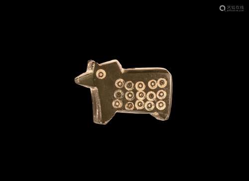 Islamic Carved Jet Animal Bead