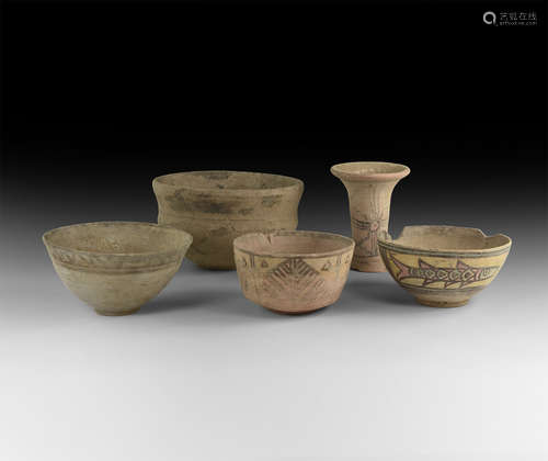 Indus Valley Mehrgarh Painted Vessel Group