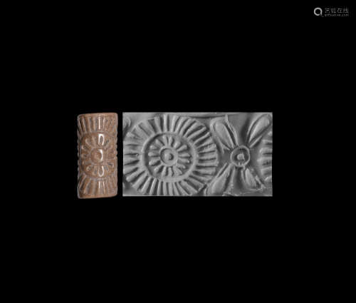 Western Asiatic Cylinder Seal with Rosettes