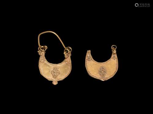 Islamic Gold Earring Pair