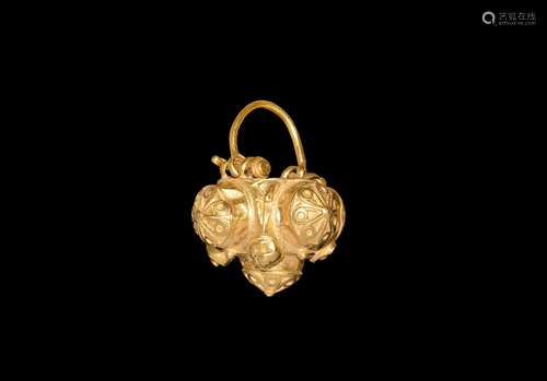 Islamic Gold Earring with Bosses