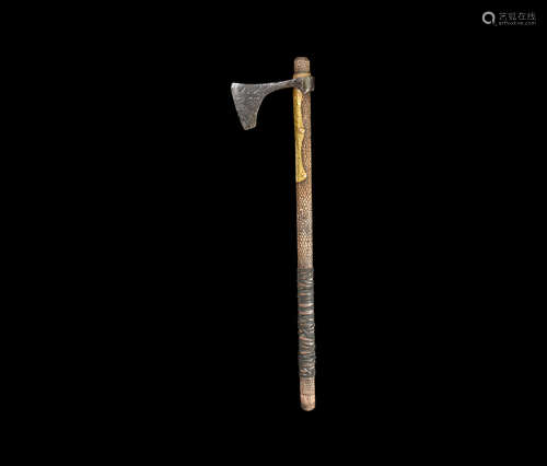 Viking Bearded Axehead with Shaft