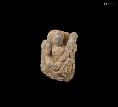 Gandharan Sitting Bodhisattva Plaque