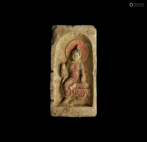 Chinese Brick with Seated Figure