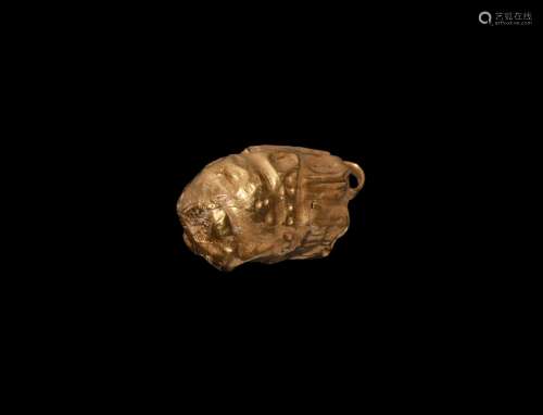 Western Asiatic Achaemenid Gold Lion Amulet