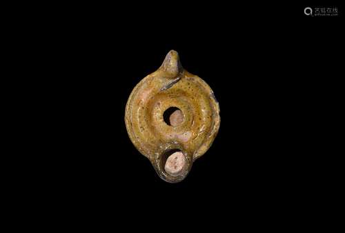 Byzantine Glazed Oil Lamp