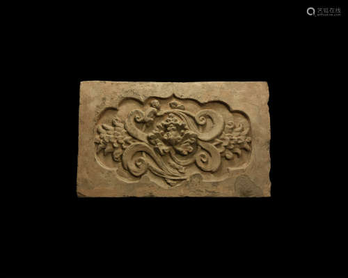 Chinese Song Tile with Monkey