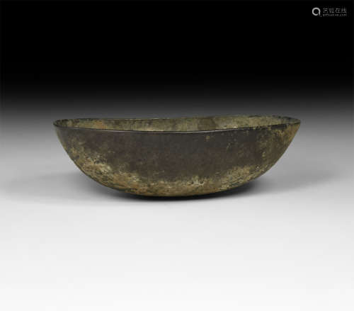 Western Asiatic Sassanian Boat-Shaped Bowl