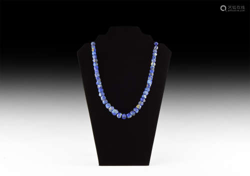 Western Asiatic Bactrian Lapis Lazuli Bead Necklace