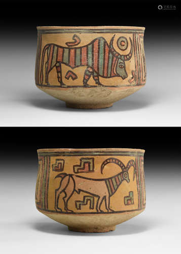 Indus Valley Mehrgarh Painted Vessel with Animals