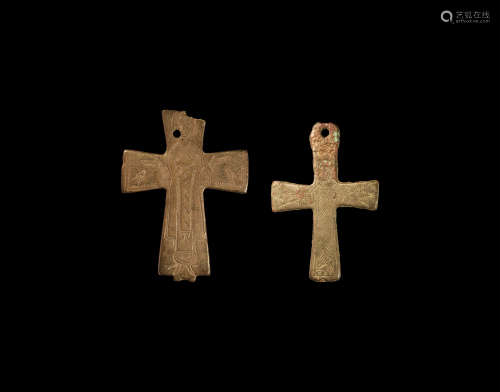 Byzantine Cross Pendant Plate Group