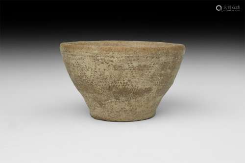Western Asiatic Bowl with Roulette Decoration