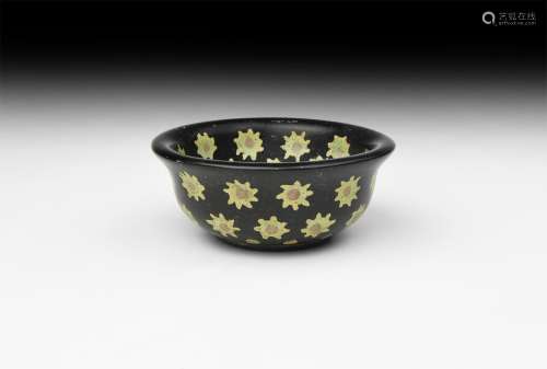 Western Asiatic Bowl with Inlaid Flowers