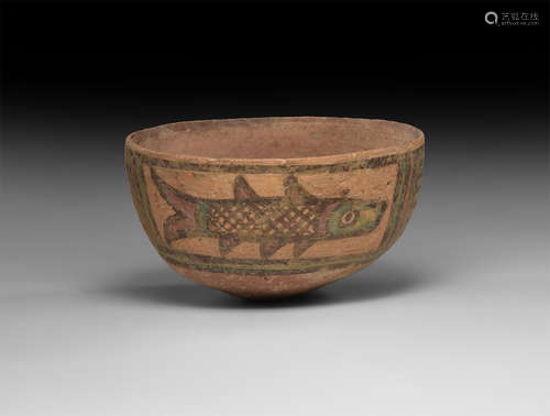 Indus Valley Mehrgarh Painted Vessel with Fish