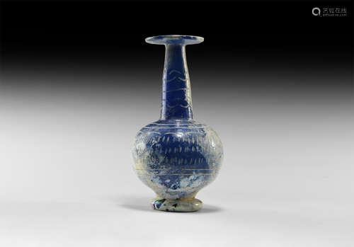 Islamic Blue Glass Bottle