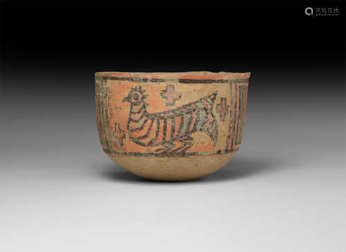 Indus Valley Mehrgarh Painted Vessel with Birds