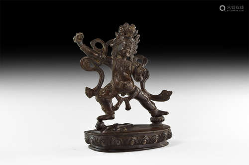 Tibetan Dancing Shiva Statuette