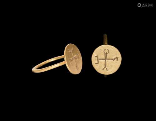 Byzantine Gold Ring with Monogram