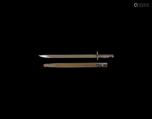 World War I British Sanderson Bayonet with Scabbard