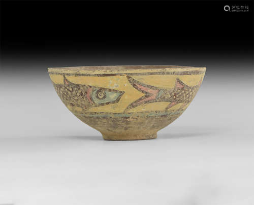 Indus Valley Mehrgarh Painted Vessel with Fish