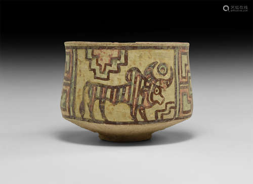 Indus Valley Mehrgarh Painted Vessel with Animals