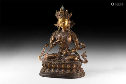 Large Tibetan Gilt Buddha Figure