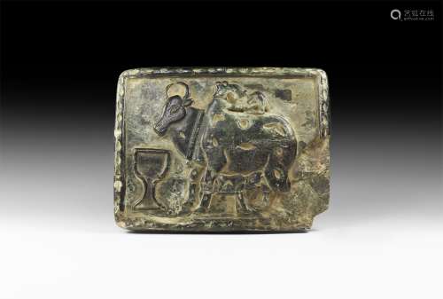 Western Asiatic Plaque with Lions Attacking Bull