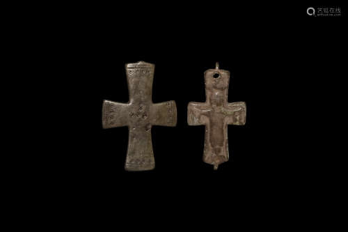 Byzantine Cross Pendant Plate Group