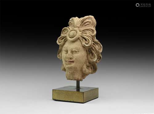 Gandharan Terracotta Buddha Head