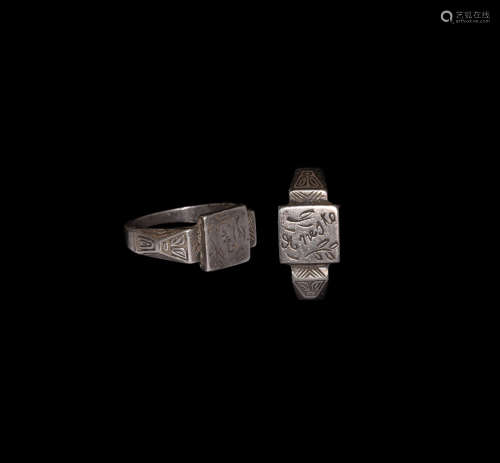 Post Medieval Silver Inscribed Ring