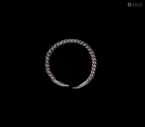 Viking Silver Twisted Wire Bracelet
