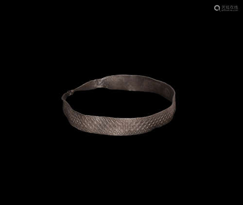 Viking Silver Stamped Bracelet
