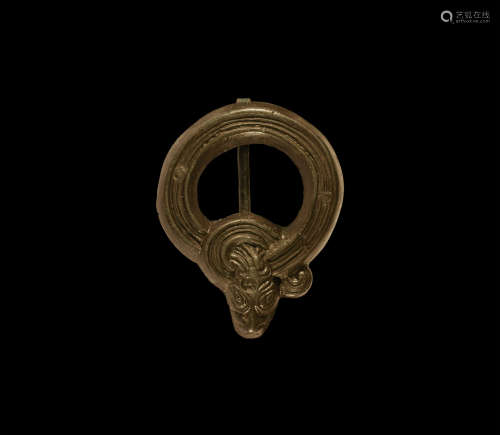 Viking Coiled Serpent Brooch