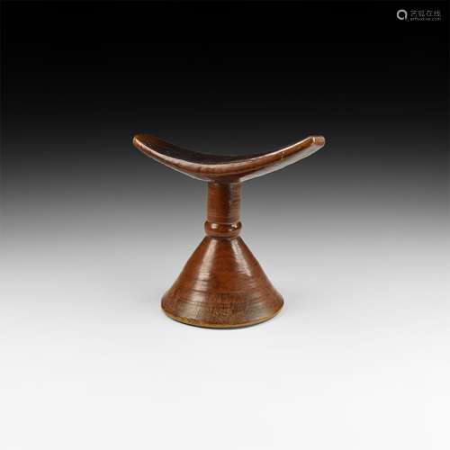 African Head Rest with Conical Base