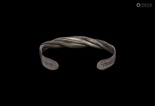 Viking Silver Twisted Bracelet