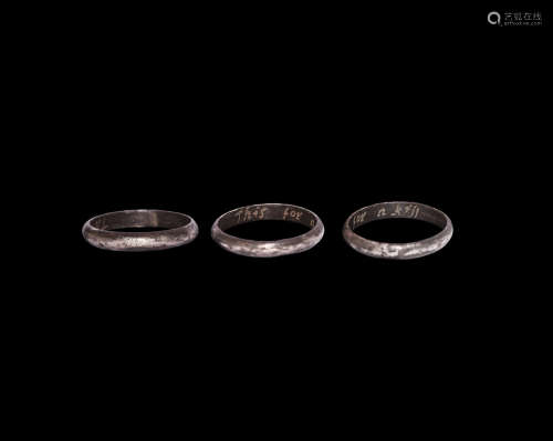 Post Medieval Silver 'This for a kiss' Posy Ring