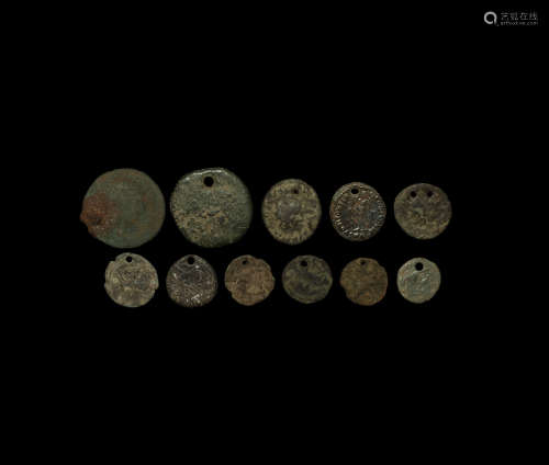 Anglo-Saxon Pierced Necklace Coin Pendant Group